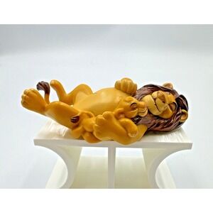 Vintage 1994 Disney Mufasa and Simba Sleeping PVC Figure‎ The Lion King Mattel